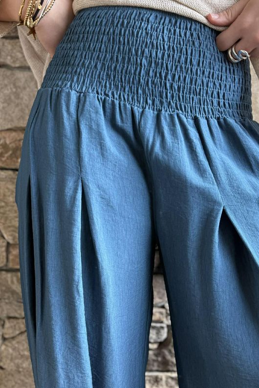 Basso Shirring Genie Pant Deep Teal